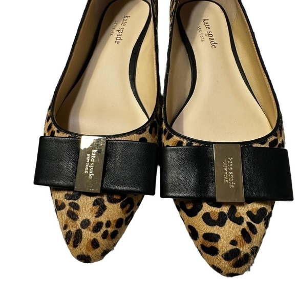 Kate Spade ♠️ Norah Calf Hair Leopard Print Flats Size 8 1/2 - Picture 5 of 7